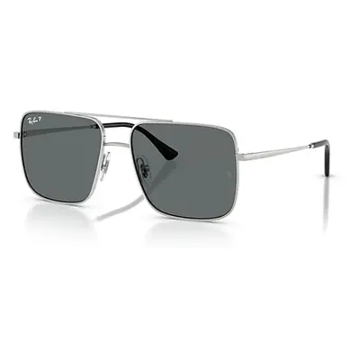 Ray-Ban Sunglasses Unisex Ari Bio-based - Silver Frame Grey Lenses Polarized 56-16