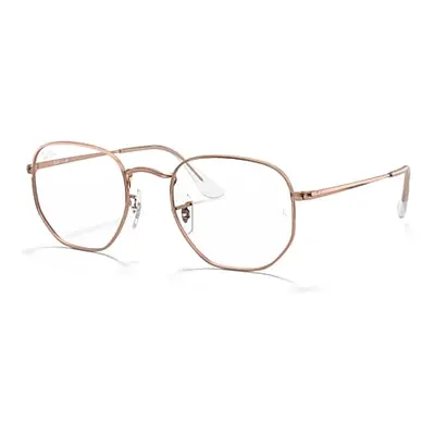 Ray-Ban Eyeglasses Unisex Hexagonal Optics - Shiny Rose Gold Frame Clear Lenses 54-21