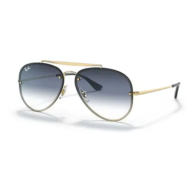 Ray-Ban Sunglasses Unisex Blaze Aviator - Gold Frame Blue Lenses 61-13