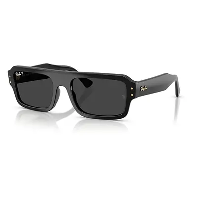 Ray-Ban Sunglasses Unisex Lukas Bio-based - Black Frame Black Lenses Polarized 53-20