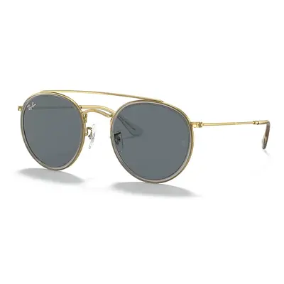 Ray-Ban Sunglasses Unisex Round Double Bridge Legend Gold - Gold Frame Blue Lenses 51-22