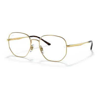 Ray-Ban Eyeglasses Unisex Rb3682 Optics - Arista Gold Frame Clear Lenses 51-19