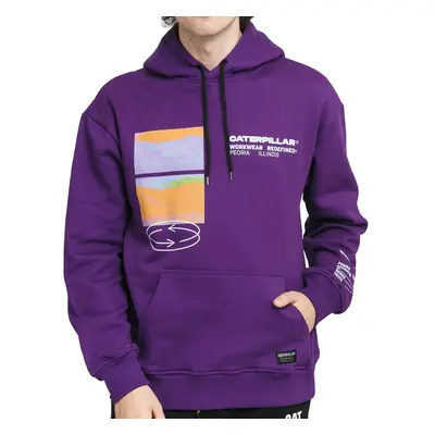 Caterpillar Fashion Pocket Hoodie Purple