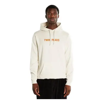 Dedicated Hoodie Falun Twin Peaks Logo Oat White