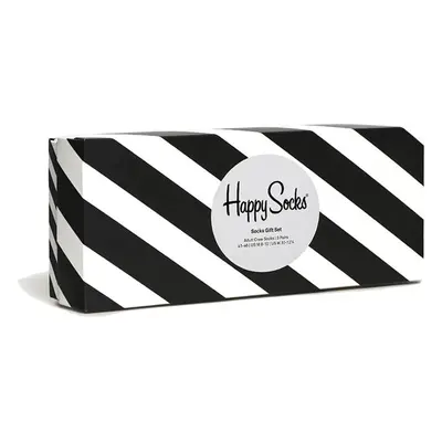 Happy Socks Black and White Gifts Box 4-Pack