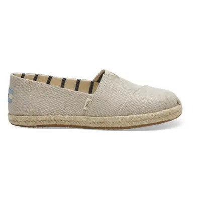 Toms Beige Metallic Canvas Women's Espadrilles