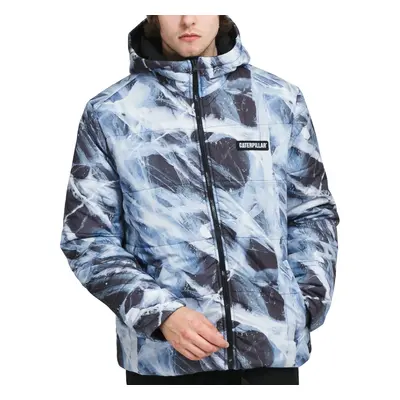 Caterpillar Allover Print Outdoor Jacket Blue