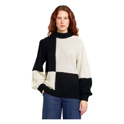 Dedicated Sweater Knitted Rutbo Blocks Black/Vanilla White