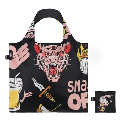 Loqi Snask Tiger Snake Black Recycled Bag