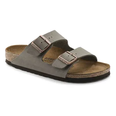 Birkenstock Arizona Nubuck Stone Narrow Fit