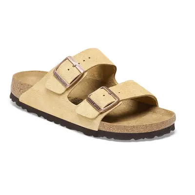 Birkenstock Arizona Suede Leather Latte Cream Regular Fit