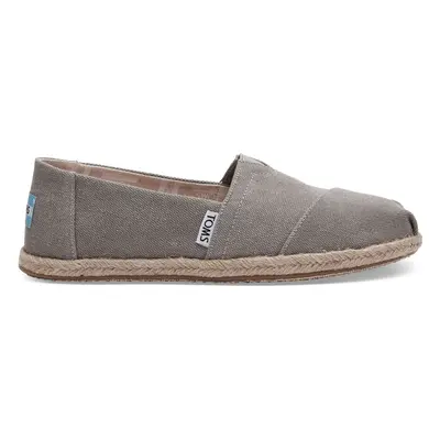 Toms Drizzle Grey Washed Canvas Alpargata