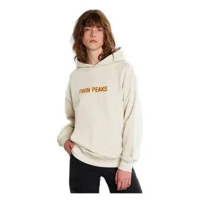 Dedicated Hoodie Sundborn Twin Peaks Logo Oat White