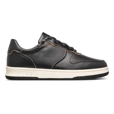 Clae Malone Black Leather Raw Edge