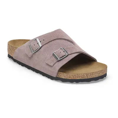 Birkenstock Zürich Suede Leather Faded Purple Narrow Fit