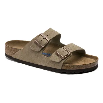 Birkenstock Arizona Soft Footbed Suede Leather Taupe Narrow Fit