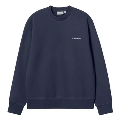 Carhartt WIP Script Embroidery Sweat Air Force Blue