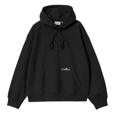 Carhartt WIP Hooded Label Script Sweat Black