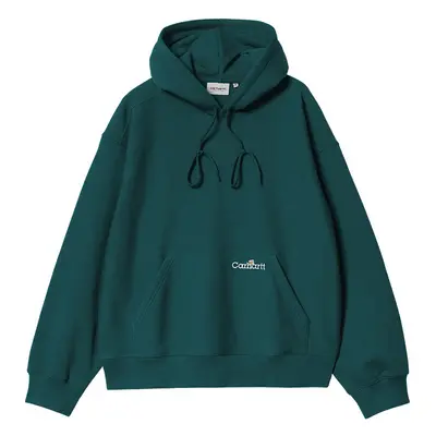 Carhartt WIP Hooded Label Script Sweat Malachite