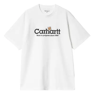 Carhartt WIP S/S Label Script T-Shirt White