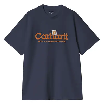 Carhartt WIP S/S Label Script T-Shirt Blue