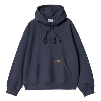 Carhartt WIP Hooded Label Script Sweat Blue