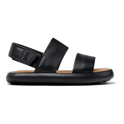 Camper Pelotas Flota Leather Sandals Gobi Negro