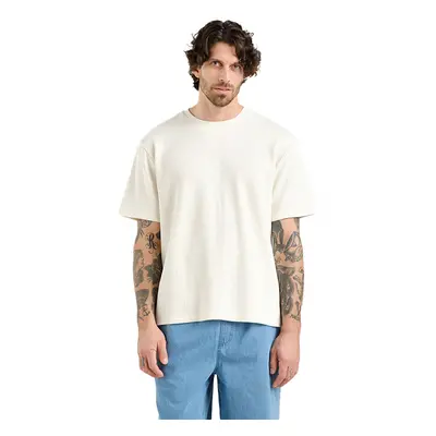 Dedicated T-shirt Danviken Waffle Off-White