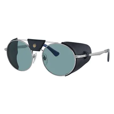 Persol Unisex Sunglass PO2496SZ - Protector - Frame color: Silver, Lens color: Blue Polarized