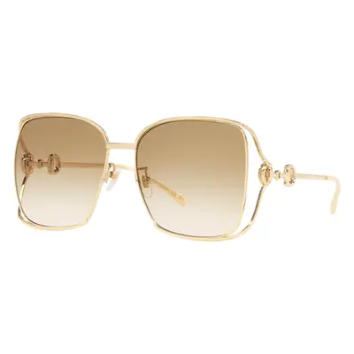 Gucci Woman Sunglass GG1020S - Frame color: Gold, Lens color: Brown