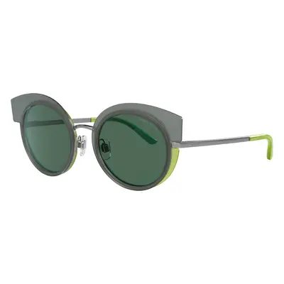 Giorgio Armani Woman Sunglass AR6091 - Frame color: Gunmetal/Top Grey Green, Lens color: Green