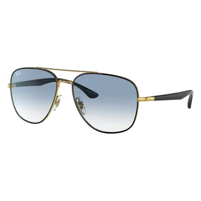 Ray-Ban Unisex Sunglass RB3683 - Frame color: Black On Gold, Lens color: Blue