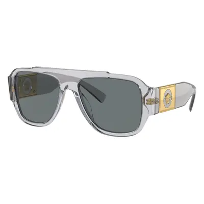 Versace Man Sunglass VE4436U - Frame color: Transparent Grey, Lens color: Dark Blue