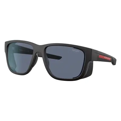 Prada Linea Rossa Man Sunglass PS 07WS - Frame color: Black Rubber, Lens color: Blue