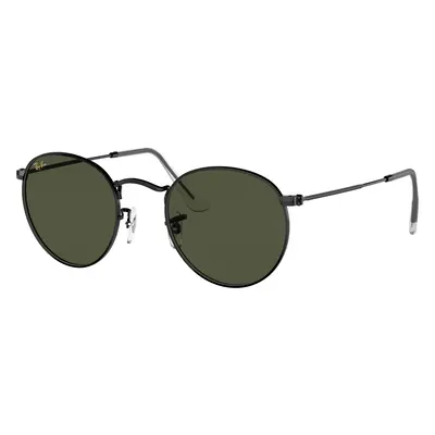 Ray-Ban Man Sunglass RB3447 Round Metal Legend Gold - Frame color: Black, Lens color: G-15 Gree