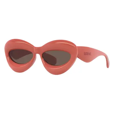 Loewe Woman Sunglass Fashion Show Inflate LW40097I - Frame color: Pink, Lens color: Brown