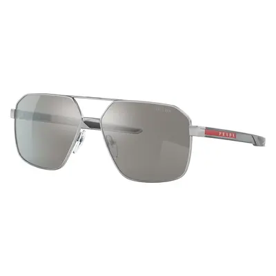 Prada Linea Rossa Man Sunglass PS 55WS - Frame color: Silver, Lens color: Light Grey Mirror Sil