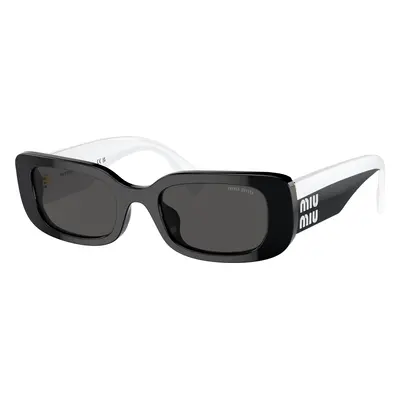 Miu Miu Woman Sunglass MU 08YS - Frame color: Black, Lens color: Dark Grey