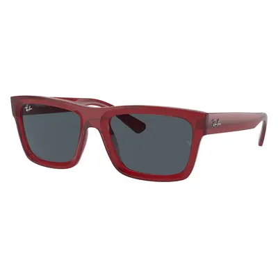 Ray-Ban Unisex Sunglass RB4396 Warren Bio-Based - Frame color: Transparent Red, Lens color: Dar