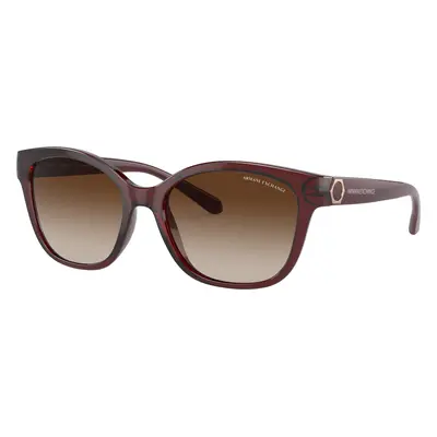 Armani Exchange Woman Sunglass AX4127S - Frame color: Shiny Transparent Red, Lens color: Gradie