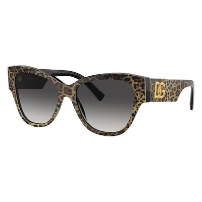 Dolce&Gabbana Woman Sunglass DG4449 - Frame color: Leo Brown On Black, Lens color: Grey Gradien