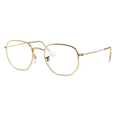 Ray-Ban Unisex Sunglass RB3548 Hexagonal Blue-Light Clear - Frame color: Gold, Lens color: Clea