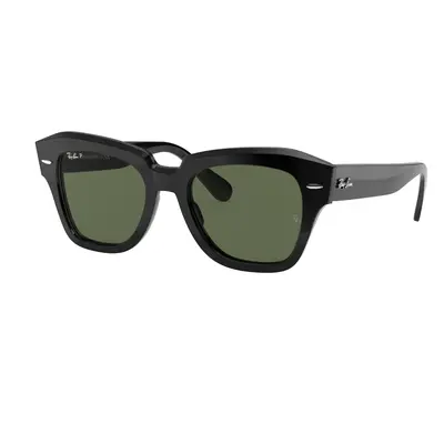 Ray-Ban Unisex Sunglass RB2186 State Street - Frame color: Black, Lens color: G-15 Green