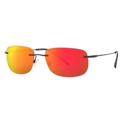 Maui Jim Unisex Sunglass Ohai - Frame color: Black Matte, Lens color: Hawaii Lava U+2122 Mirror