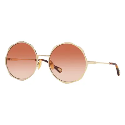 Chloé Woman Sunglass CH0184S - Frame color: Gold, Lens color: Orange