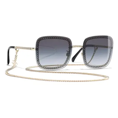 Chanel Woman Sunglass Square Sunglasses CH4244 - Frame color: Gold, Lens color: Grey