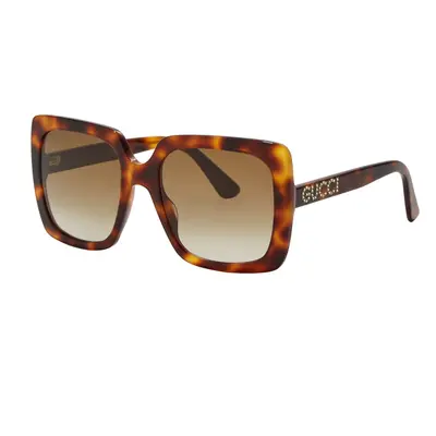 Gucci Woman Sunglass GG0418S - Frame color: Tortoise, Lens color: Brown Gradient