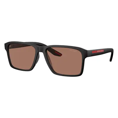 Prada Linea Rossa Man Sunglass PS 05YS - Frame color: Black Rubber, Lens color: Brown