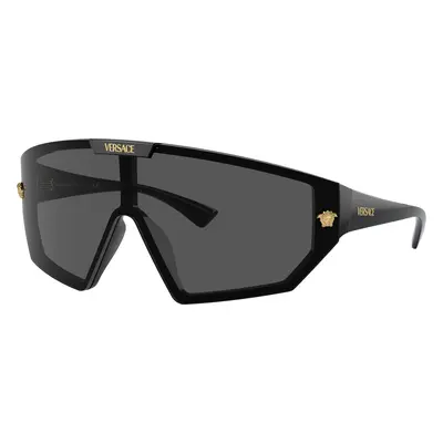 Versace Unisex Sunglass VE4461 - Frame color: Black, Lens color: Dark Grey/Mirror Gold