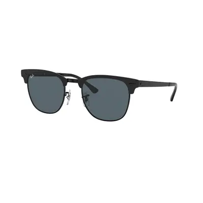 Ray-Ban Unisex Sunglass RB3716 Clubmaster Metal - Frame color: Black, Lens color: Blue